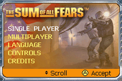The Sum of All Fears - Screenshot - Game Title Image