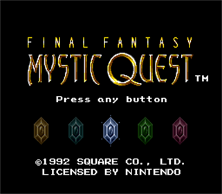 Final Fantasy: Mystic Quest - Screenshot - Game Title Image