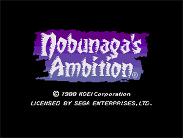 Nobunaga's Ambition - Screenshot - Game Title Image