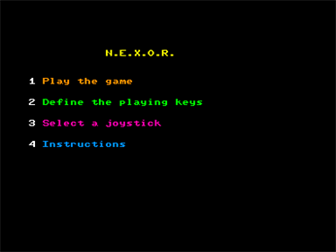 N.E.X.O.R. - Screenshot - Game Select Image