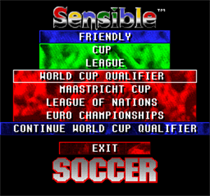 Sensible Soccer: European Champions - Screenshot - Game Select Image
