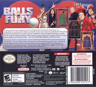 Balls of Fury - Box - Back Image