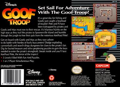 Disney's Goof Troop - Box - Back Image