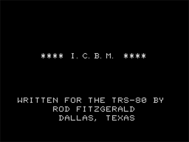 ICBM - Screenshot - Game Title Image