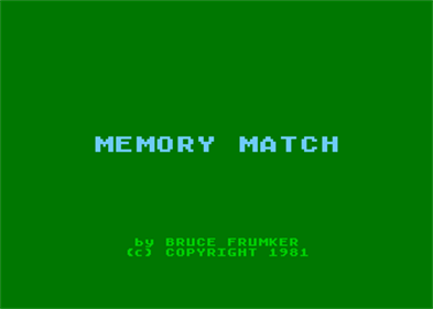 Memory Match - Screenshot - Game Title Image