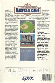 The World's Greatest Baseball Game - Box - Back Image