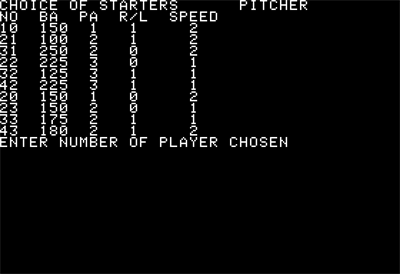 Computer Baseball Strategy - Screenshot - Game Select Image