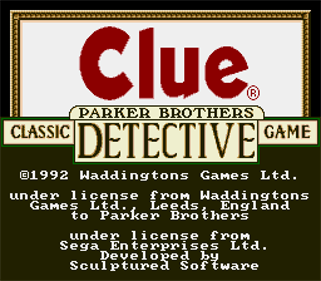 Clue - Screenshot - Game Title Image