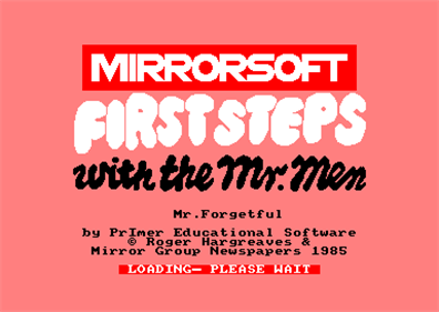 First Steps with the Mr. Men - Screenshot - Game Title Image