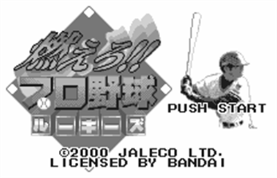 Moero!! Pro Yakyuu Rookies - Screenshot - Game Title Image