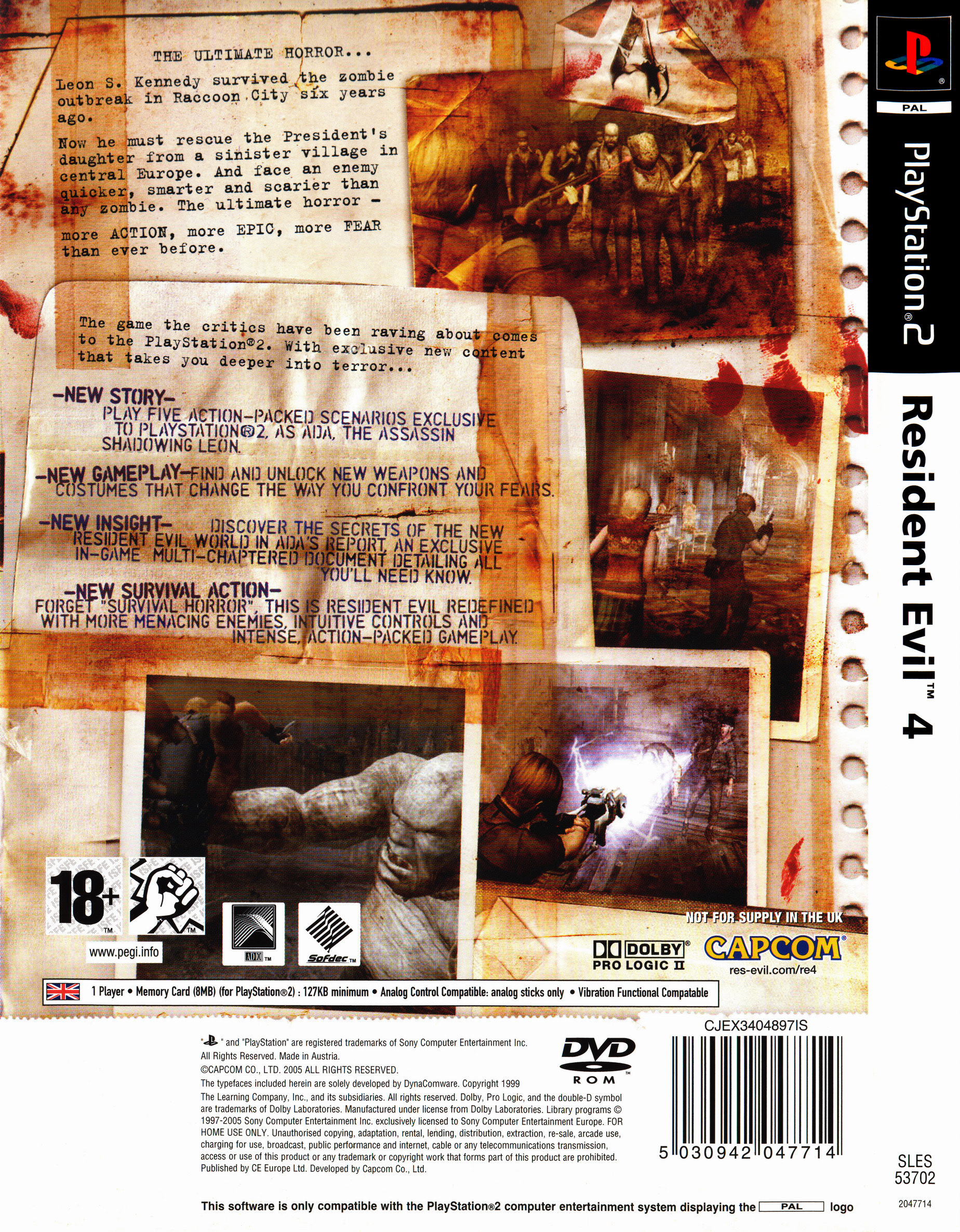 Resident Evil 4 [SLUS 21134] (Sony Playstation 2) - Box Scans