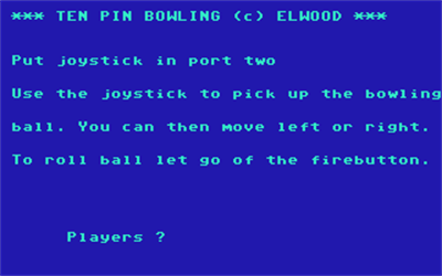 Ten Pin Bowling - Screenshot - Game Title Image