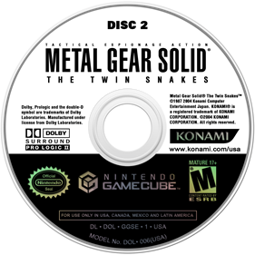 Metal Gear Solid: The Twin Snakes - Disc Image
