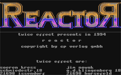 Reactor - Screenshot - Game Title Image