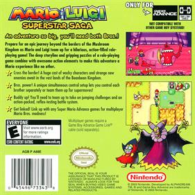 Mario & Luigi: Superstar Saga - Box - Back Image