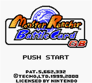 Monster Rancher Battle Card GB - Screenshot - Game Title Image