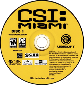 CSI: Miami - Disc Image