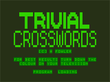 Trivial Crosswords - Screenshot - Game Title Image