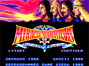 Miracle Warriors: Seal of the Dark Lord - Screenshot - Game Title Image