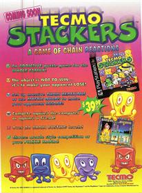 Tecmo Stackers - Advertisement Flyer - Front Image