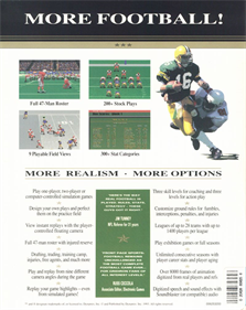 Front Page Sports: Football - Box - Back Image