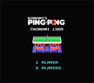 Konami's Ping Pong - Screenshot - Game Title Image