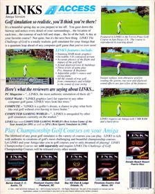Links: The Challenge of Golf - Box - Back Image