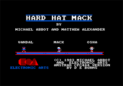 Hard Hat Mack - Screenshot - Game Title Image