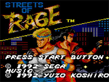 Streets of Rage - Screenshot - Game Title Image