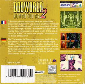 Oddworld Adventures 2 - Box - Back Image