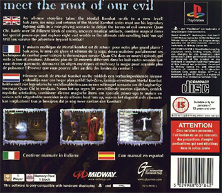 Mortal Kombat Mythologies: Sub-Zero - Box - Back Image