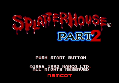 Splatterhouse 2 - Screenshot - Game Title Image