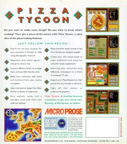 Pizza Tycoon - Box - Back Image