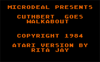 Cuthbert Goes Walkabout - Screenshot - Game Title Image