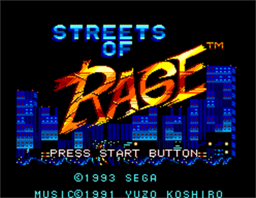 Streets of Rage - Screenshot - Game Title Image