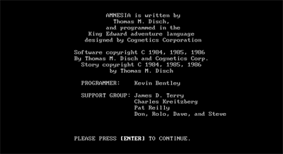 Amnesia - Screenshot - Game Title Image