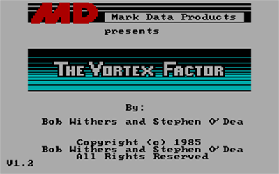 The Vortex Factor - Screenshot - Game Title Image