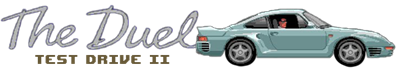The Duel: Test Drive II Car Disk: The Muscle Cars - Clear Logo Image