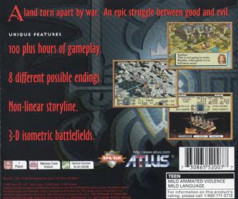 Tactics Ogre - Box - Back Image