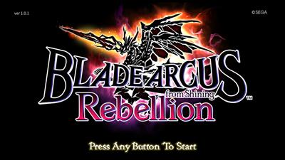 Blade Arcus Rebellion from Shining - Screenshot - Game Title Image