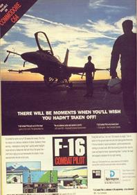 F-16 Combat Pilot - Advertisement Flyer - Front Image