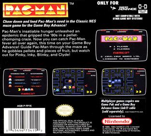 Classic NES Series: Pac-Man - Box - Back Image