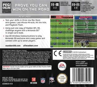 Madden NFL 09 - Box - Back Image