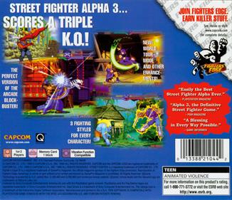 Street Fighter Alpha 3 - Box - Back Image