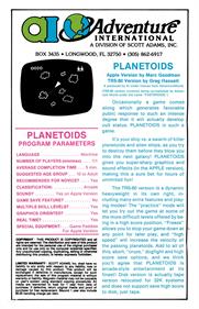 Planetoids - Box - Back Image