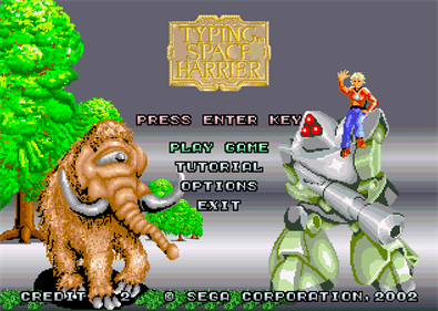 Typing Space Harrier - Screenshot - Game Title Image