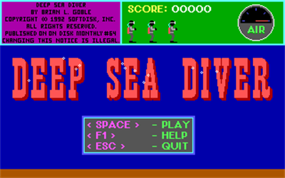 Deep Sea Diver - Screenshot - Game Title Image