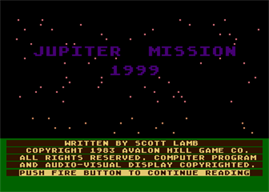 Jupiter Mission 1999 - Screenshot - Game Title Image