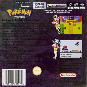 Pokémon Crystal Version - Box - Back Image