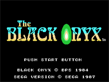 Black Onyx - Screenshot - Game Title Image